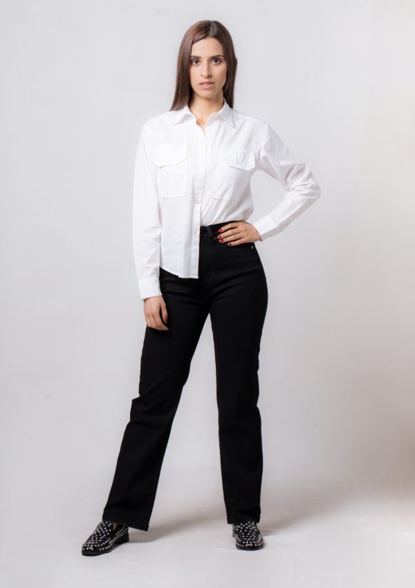 Camisa Beige Bolsillos