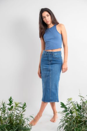 FALDA DENIM LARGA
