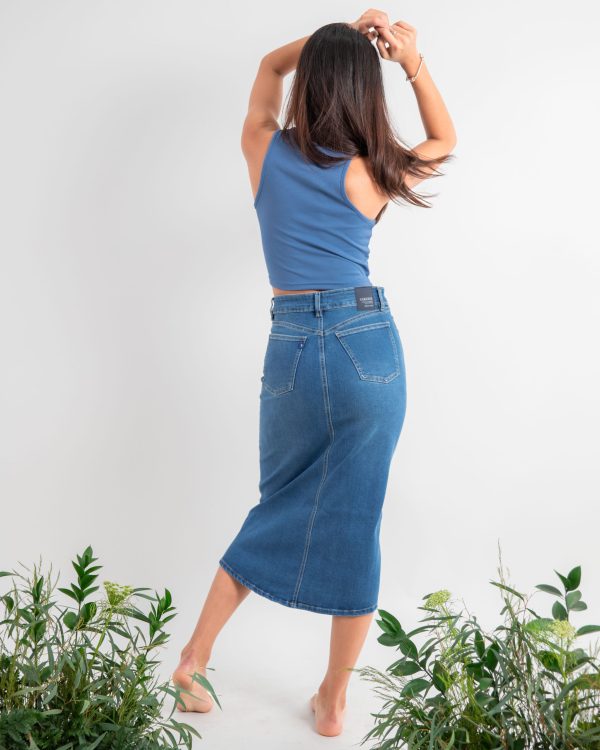 FALDA DENIM LARGA - Imagen 2
