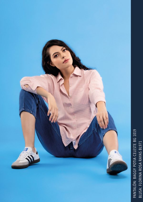 Camisa Florina Rosa con Rayas - Imagen 3