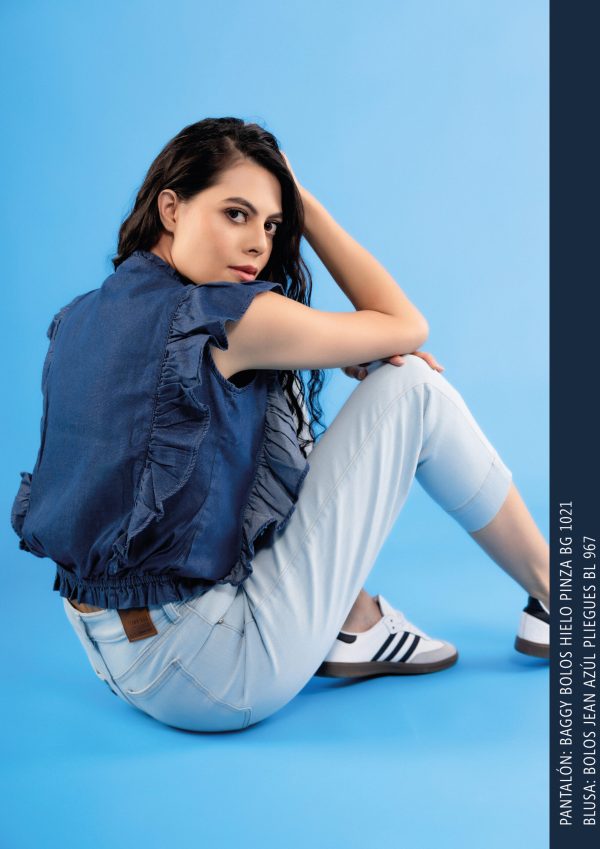 Blusa Bolos de Denim - Imagen 2