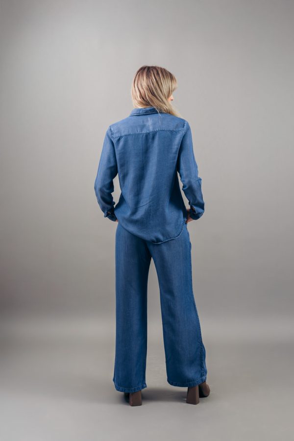 Camisa Azul con Bolsillo - Imagen 3