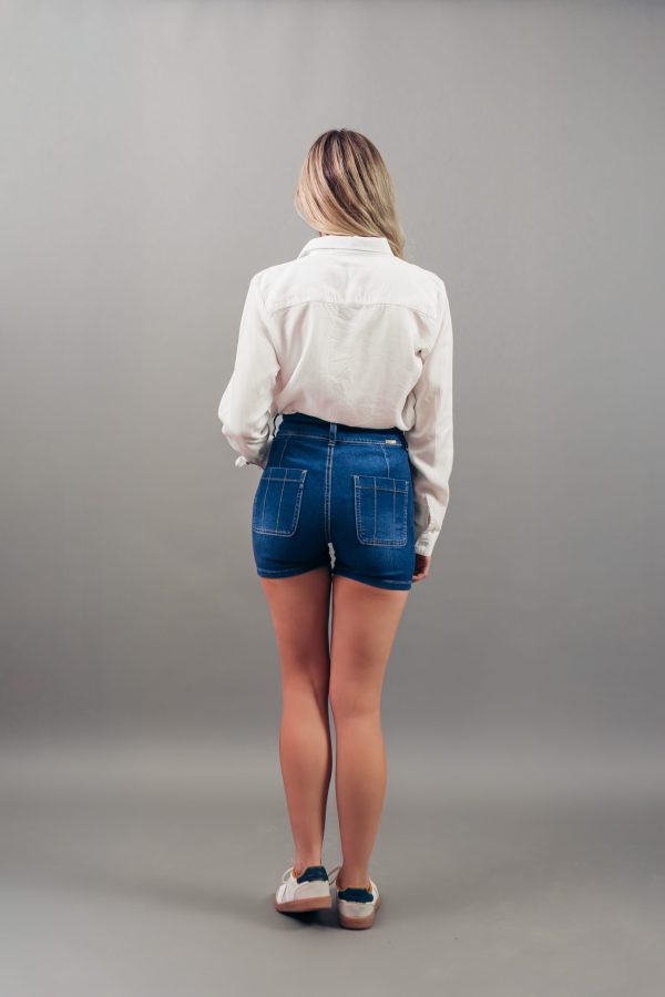 Short Azul Bolsillos Largos - Imagen 3