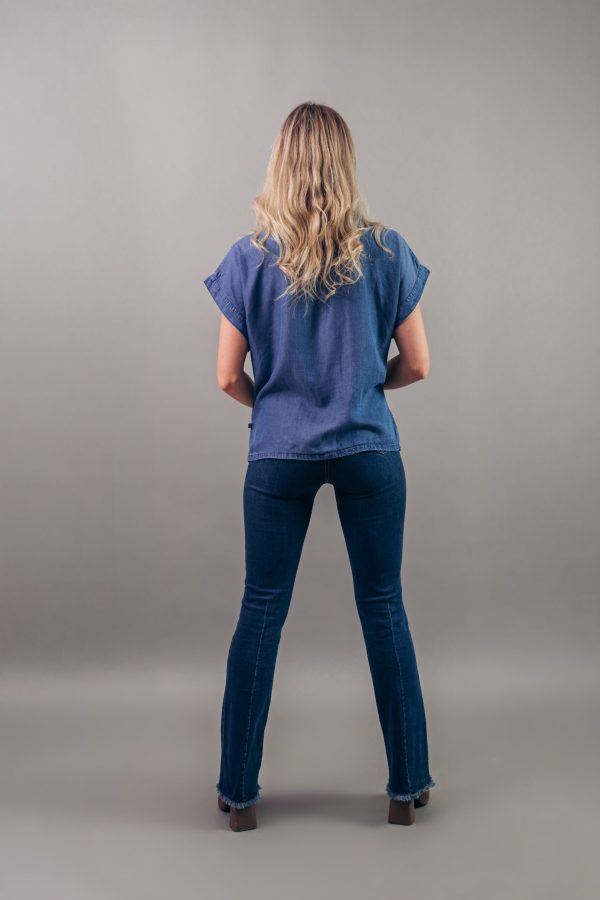 Blusa Denim Kimono - Imagen 3