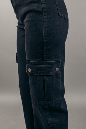Wide Leg Negro Cargo