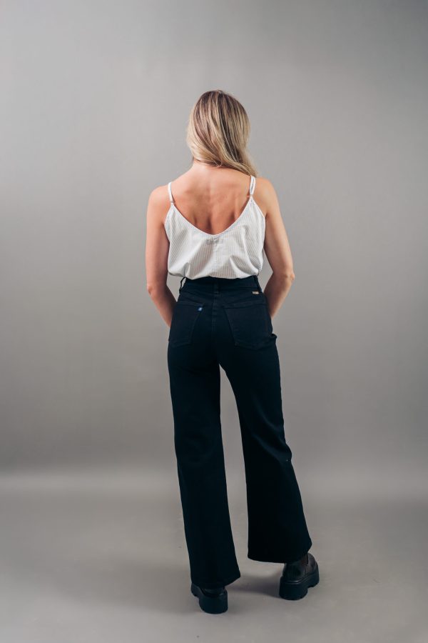 Blusa Lazo Celeste Rayas - Imagen 2