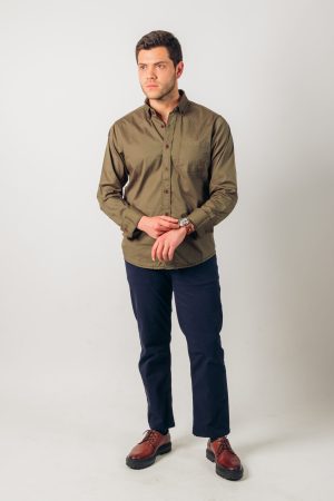 Camisa verde manga larga