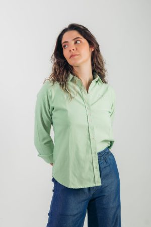 Camisa verde menta 2 estrellas