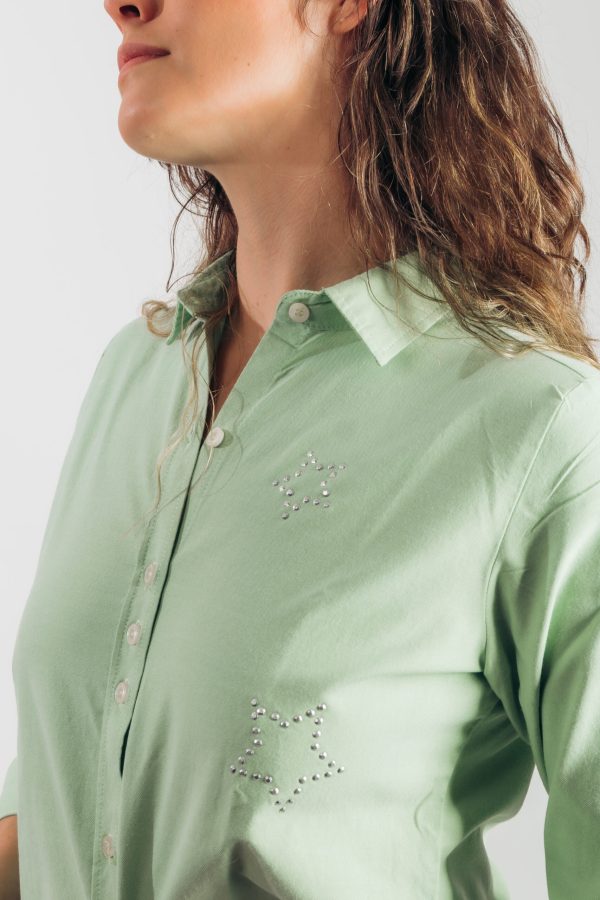 Camisa verde menta 2 estrellas - Imagen 2