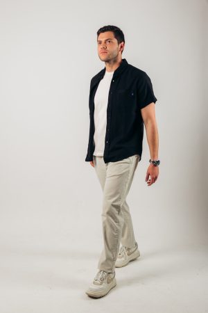 Camisa negro manga corta