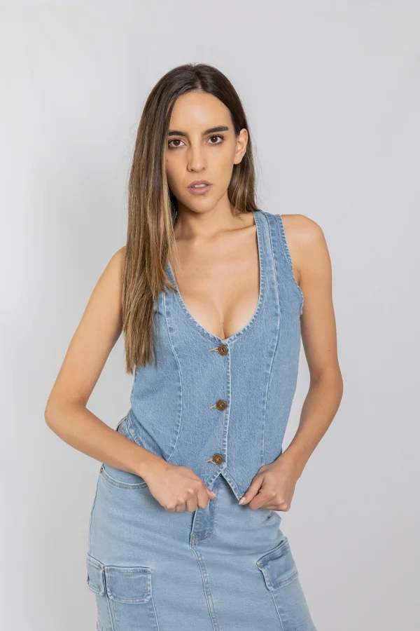 CHALECO VINTAGE DENIM