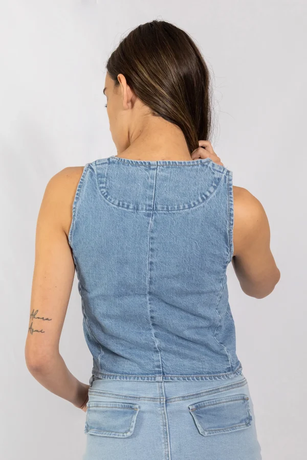 CHALECO VINTAGE DENIM - Imagen 3