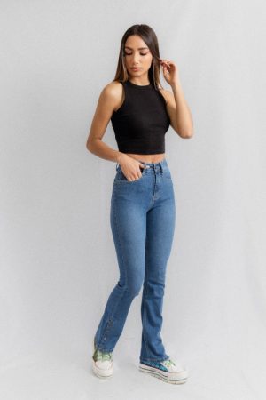 Slim Flare broche - celeste